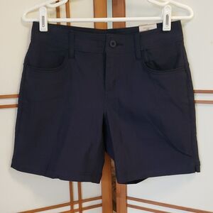Prana Blue Athletic Shorts with Structured Fabric and Tailored Fit